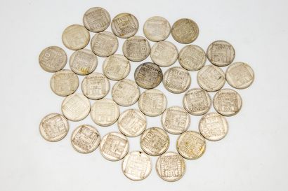Lot of 35 coins of 10 Francs Turin 1931