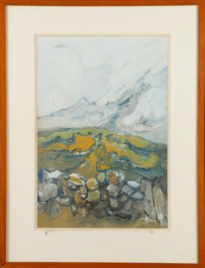 MARION MARION - 20th century

Landscape with a low wall

Gouache signed lower right...