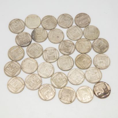 Lot of 31 coins of 10 Francs Turin 1934