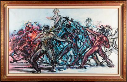 REMIGEREAU Gérard REMIGEREAU (1948-2017)

Primary Dances

Oil on canvas, signed lower...