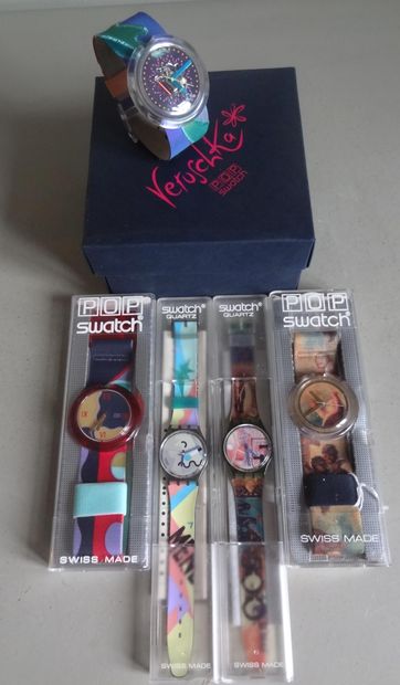 SWATCH SWATCH

Ensemble de trois montres POP SWATCH et deux autres d'un modèle plus...