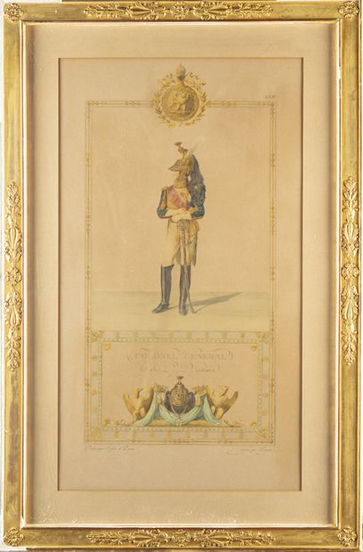 null Pair of color engravings drawn by Isabey and Percier from the series the Coronation...