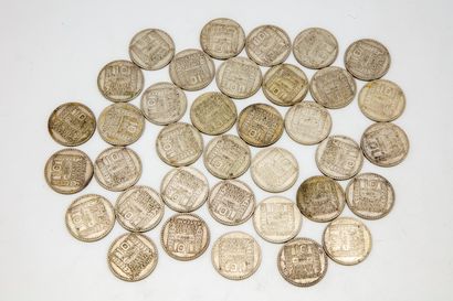 null Lot of 36 coins of 10 Francs Turin 1933