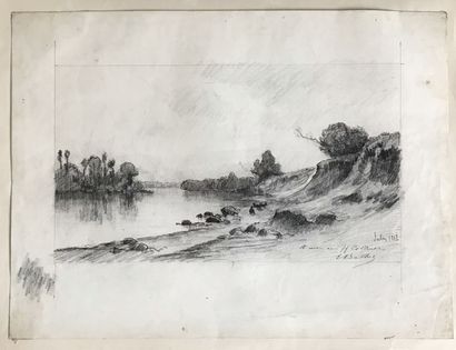 BALLUE Pierre Ernest BALLUE ( 1955-1928 )

Landscape on the river bank

Charcoal...