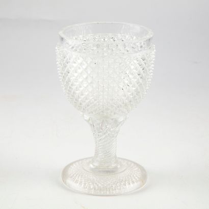 null Glass engraved with diamond points

19th century

Chips on the edge

H. 15 ...