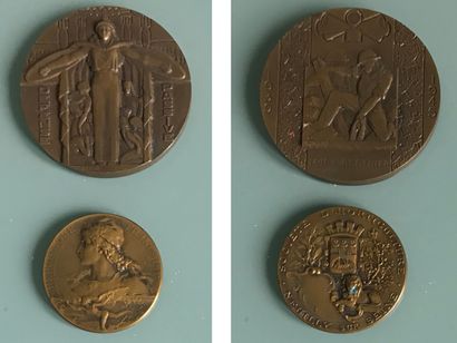 null Médaille en bronze de la Défense Passive (1939-1945) et Médaille en bronze de...