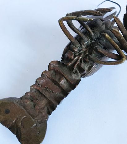 ECOLE FRANCAISE FRENCH SCHOOL 19th century

Statuette of a lobster

Proof in bronze...