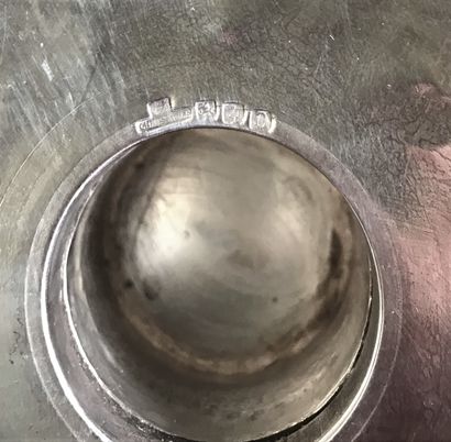 LANEL CHRISTOFLE Luc LANEL for CHRISTOFLE

Large fruit bowl in hammered silver metal...