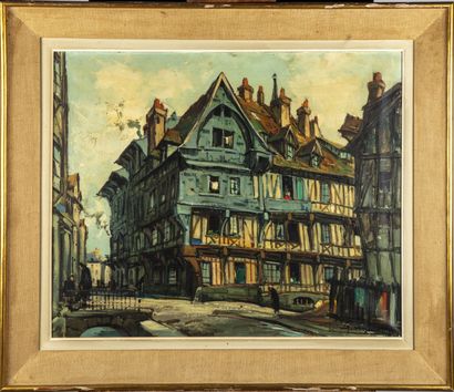 VIGON Louis-Jacques VIGON (1897-1985)

Rue Eau-de-Robec, Wedding Hall

Oil on canvas

58...