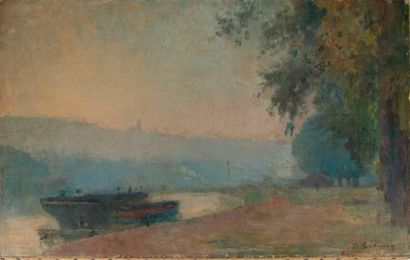 LEBOURG 
Albert LEBOURG (1849-1928)




Quais de Seine




Huile sur toile




Maroufle...