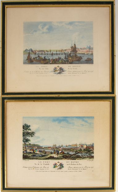 OZANNE After N. OZANNE, engraved by Y. Le Gouaz

Pair of engravings

The port of...