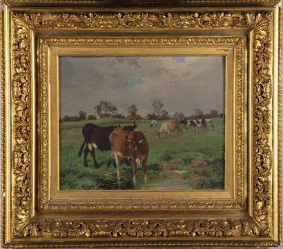 PEZANT Aymard PEZANT (1846-1916)

Cows in the pasture

Oil on canvas, signed lower...
