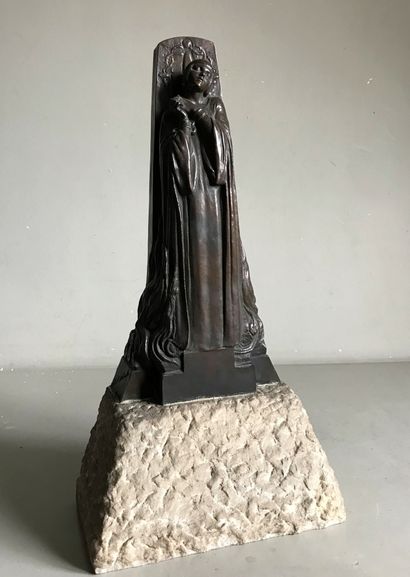 REAL DEL SARTHE Maxime REAL del SARTHE (1888-1954).

Jeanne d'Arc au bûcher.

Bronze...