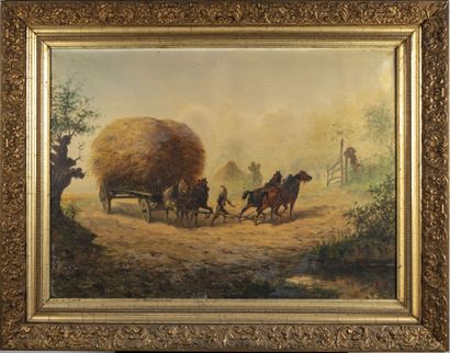 BUJON Emile BUJON, 19th - 20th century

Country landscape 

Oil on canvas 

90 x...