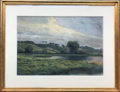 LEROUX André Paul LEROUX (1870-1950)

Pond landscape around Etretat

Watercolor and...