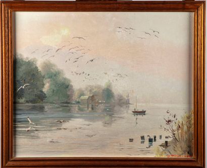 TRUSSART Daniel TRUSSART (1948)

Landscape on the banks of the Seine

Oil on canvas,...