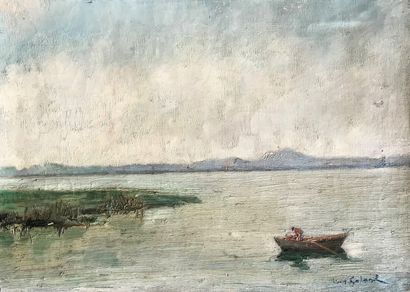 GALAND Léon GALAND (1872-1960)

The boat 

Oil on canvas

Signed lower right

33...