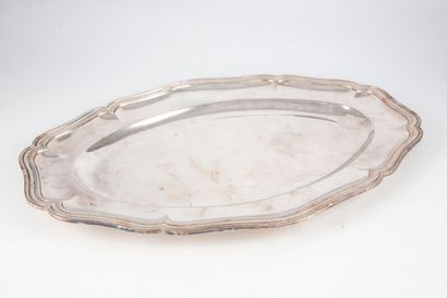 null Oval-shaped silver dish, contoured and netted pattern

M. O. : SL (unidentified)...