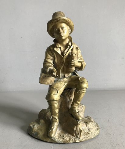null FRENCH SCHOOL mid 19th century

The little beggar with a rat

Bronze with gilt...