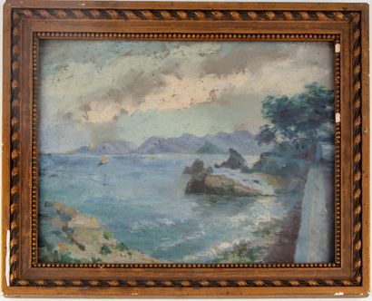 ECOLE FRANCAISE 20th century french school

Seaside landscape

Oil on cardboard 

21...