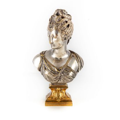 GOUJON After Jean GOUJON (1510-1572)

Bust of Diana, resting on a pedestal with figures...
