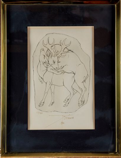 TREMOIS Pierre Yves TREMOIS (1921)

The stag in rut 

Engraving

Artist's proof XIV

Signed...
