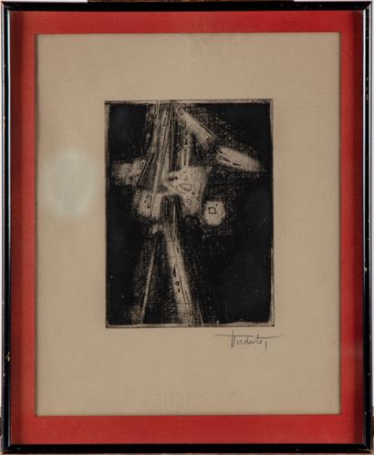 André Broderie André BRODERIE (1923-1998)

Abstract composition

Engraving

Signed...
