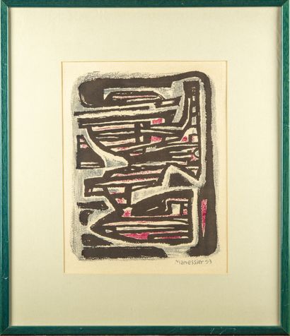 Alfred MANESSIER Alfred MANESSIER (1911 - 1993)

Geometric composition

Lithograph

Signed...