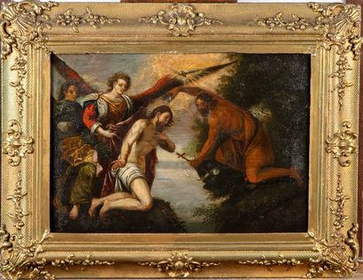 Ecole italienne XVIIe 17th and 18th century ITALIAN SCHOOL 
The Baptism of Christ...