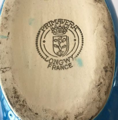 LONGWY Manufacture of LONGWY for PRIMAVERA

Vase gourd in blue enamelled earthenware...