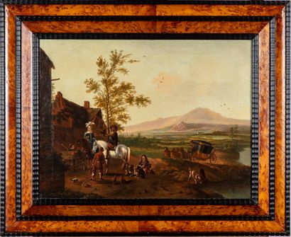 CARL VAN FALENS In the taste of Carl van FALENS (1683-1733) 
The departure for the...