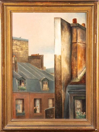 RENE RIMBERT René RIMBERT (1896-1991)

The roofs 

Oil on canvas

Signed and dated...