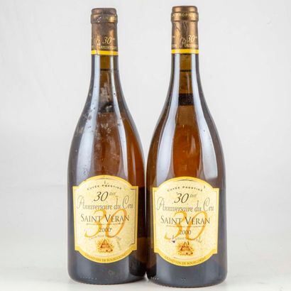 SAINT VERAN 2 bottles SAINT VERAN 2000 30th anniversary of the vintage Cave Prissé...