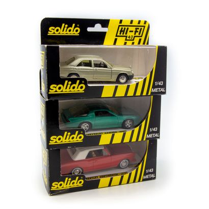 SOLIDO SOLIDO 1/43 - Série hi-fi

Lot de 3 véhicules en BO dont une Mercedes 190...