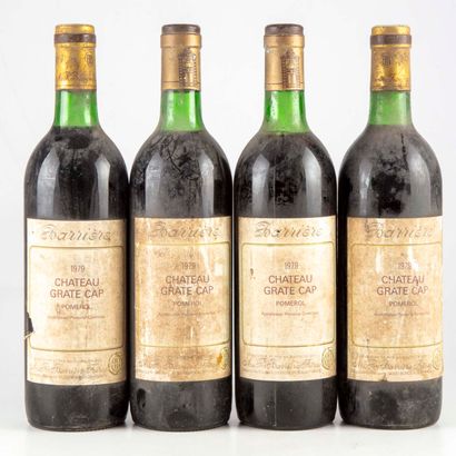 GRATE 4 bouteilles CHATEAU GRATE CAP 1979 Pomerol

Niveaux très léger bas et léger...