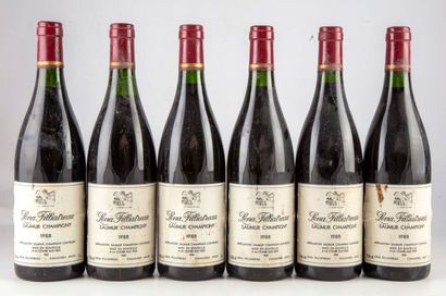 CHAMPIGNY 6 bouteilles Saumur Champigny 1988 Lena Filliatrau

Niveau bon 

Etiquettes...