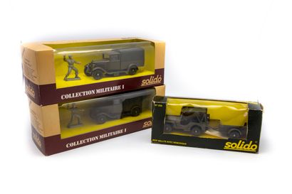 SOLIDO SOLIDO 1/43

Lot de 3 véhicules militaires en BO dont deux Citroën C4 bachés...