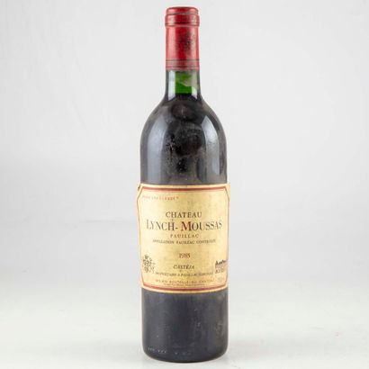 LYNCH-MOUSSAS 1 bottle LYNCH-MOUSSAS 1985 Pauillac 

Very light low level 

Faded...