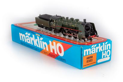 MARKLIN MARKLIN HAMO - HO

231 green steam locomotive with red stripes, item no....
