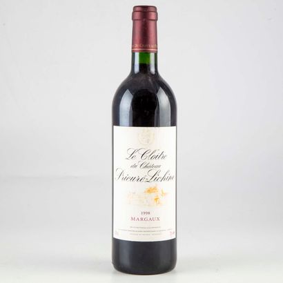 PRIEURE LICHINE 1 bouteille LE CLOITRE DU CHATEAU PRIEURE-LICHINE 1998 Margaux 

Niveau...