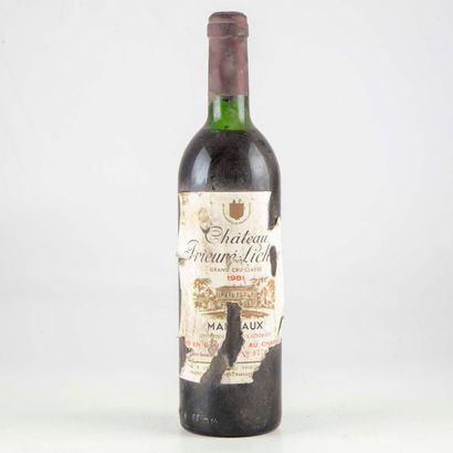 PRIEURE LICHINE 1 bottle CHATEAU PRIEURE LICHINE 1981 Margaux

Slightly low level

Torn...