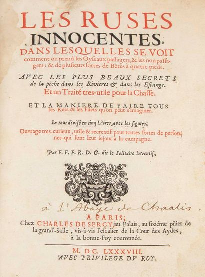FORTIN FORTIN (François)]. The innocent tricks, in which we can see how to catch...