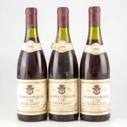 CHAMBOLLE 3 bouteilles CHAMBOLLES MUSIGNY 1990 Domaine Louis Remy

Niveau léger bas...