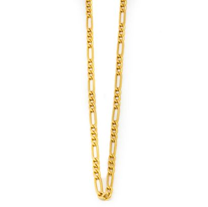 Yellow gold chain with flat links 
Weight...