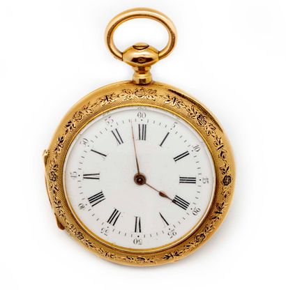 null Lady's watch in yellow gold in its case with key

Gross weight: 24.5 g.