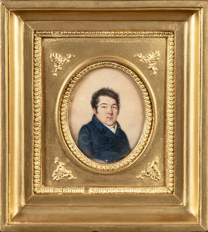 ECOLE FRANCAISE XIXè FRENCH SCHOOL of the 19th century

Portrait of a man in a blue...