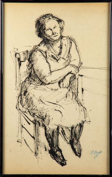 BORDES Léonard BORDES (1898-1969)

Portrait de femme

Encre et fusain, signée en...
