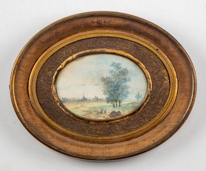 null FRENCH SCHOOL of the 19th century

Miniature in watercolor

H. 12 cm ; L. :...