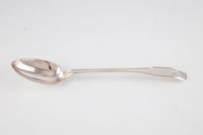 LOWNES Joseph LOWNES

Beautiful silver stew spoon molded with nets. Numerated. American...