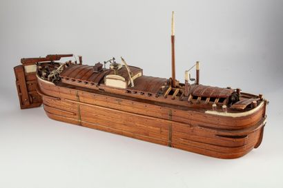 null Old wooden model of a barge, assembled by hand

Dimensions: 73 x 15 x 37 cm...